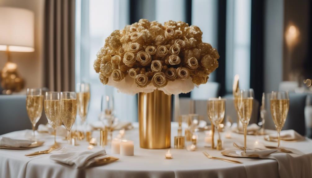 golden table decor