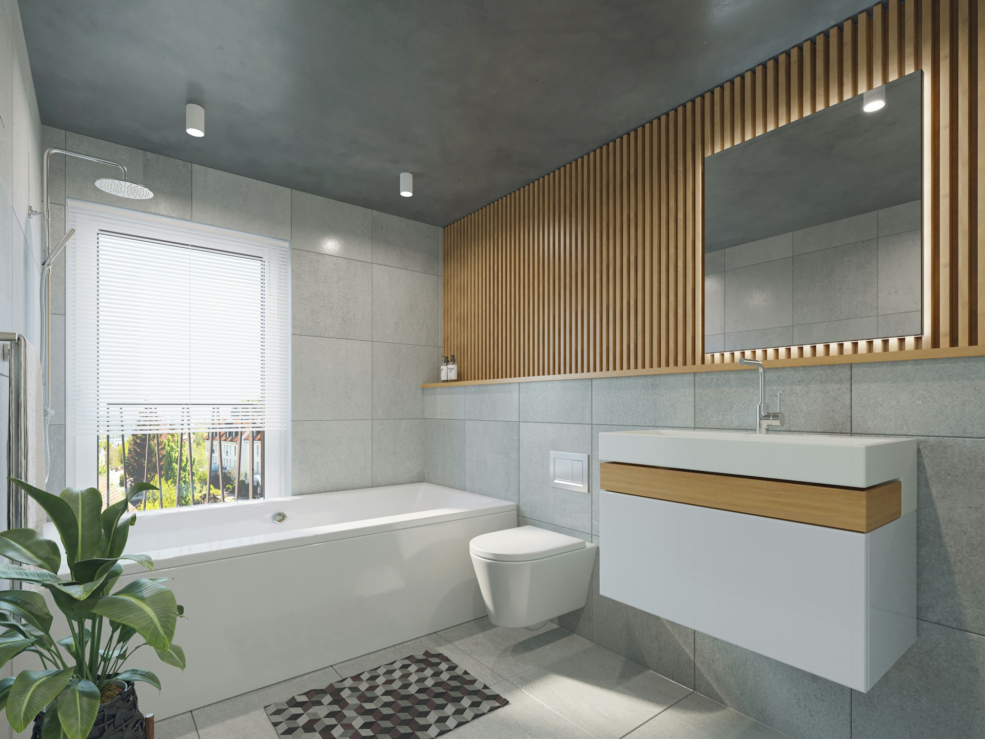 Modern bathroom.