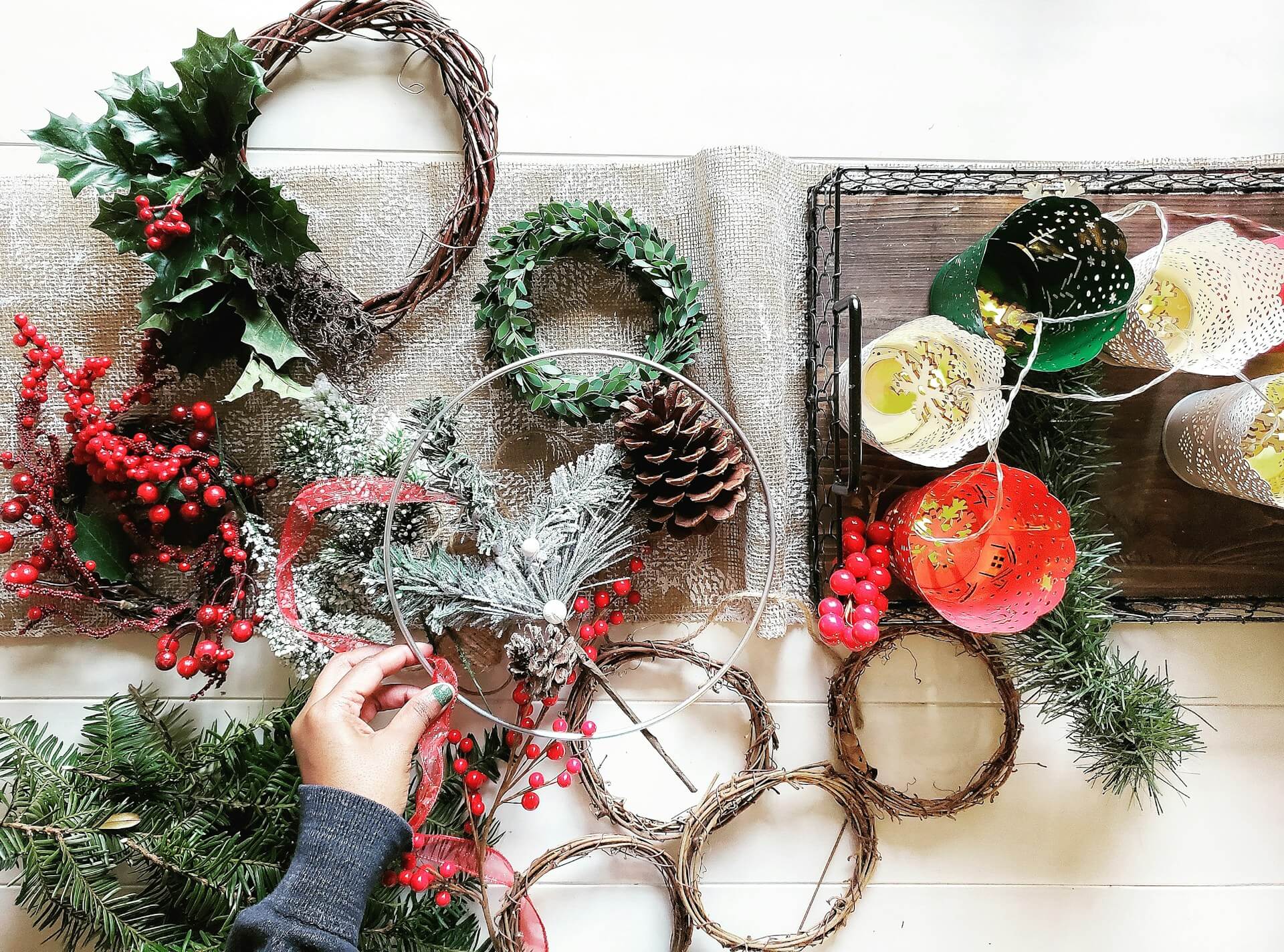 supplies to make a wreath