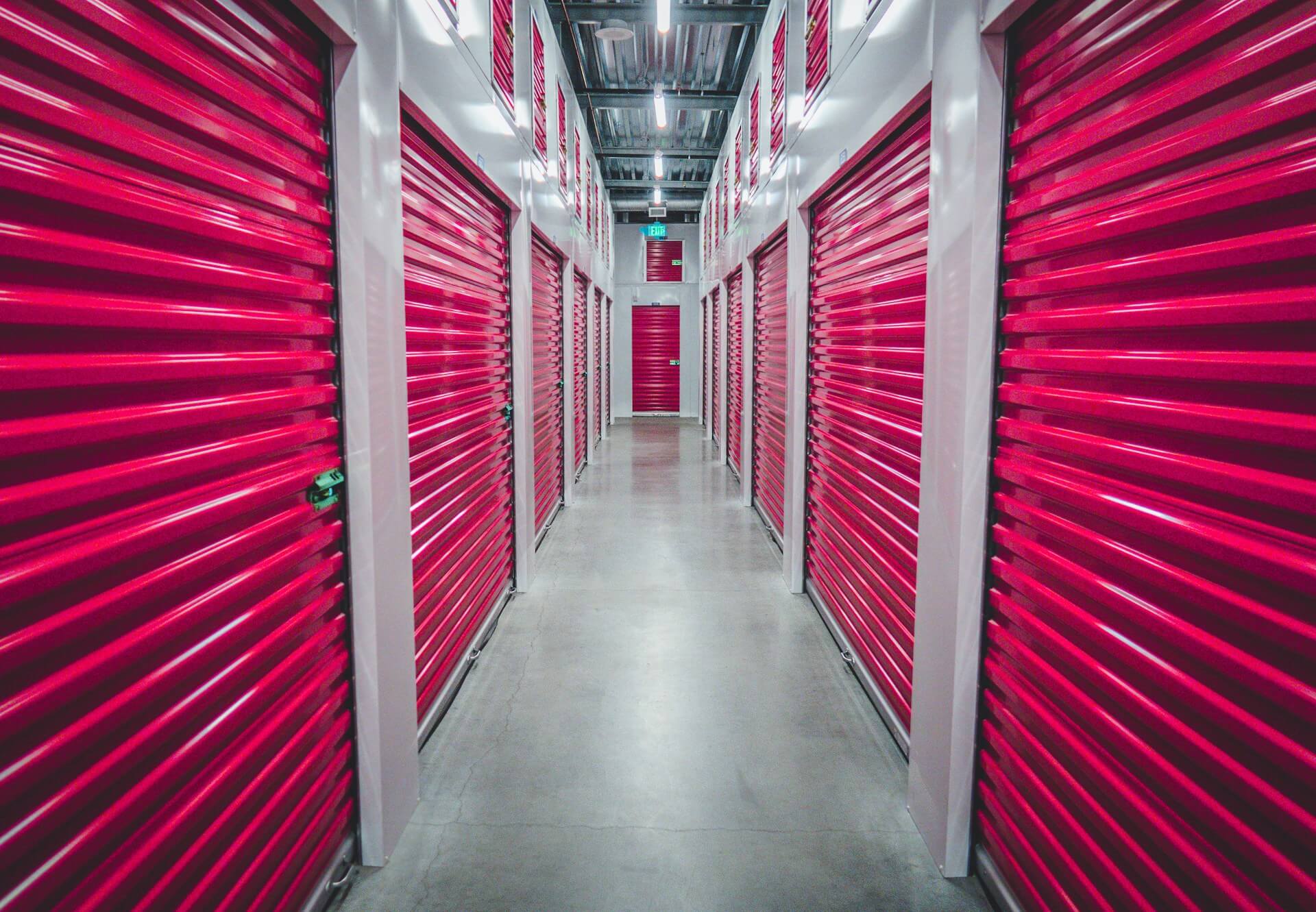 Red storage shutter doors. Image by Unsplash