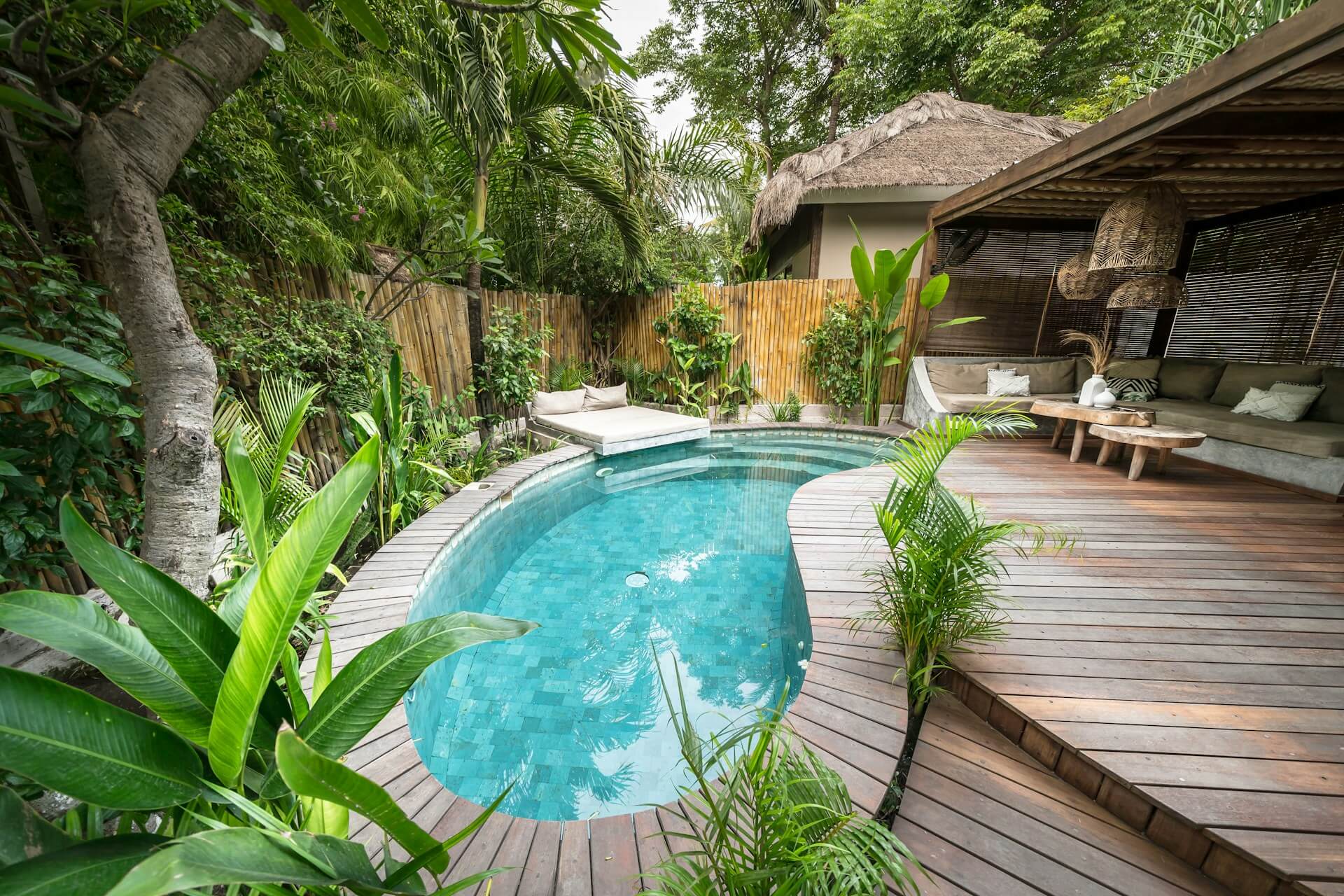 A residential swimming pool at a rental property. Photo by Marc Wieland on Unsplash