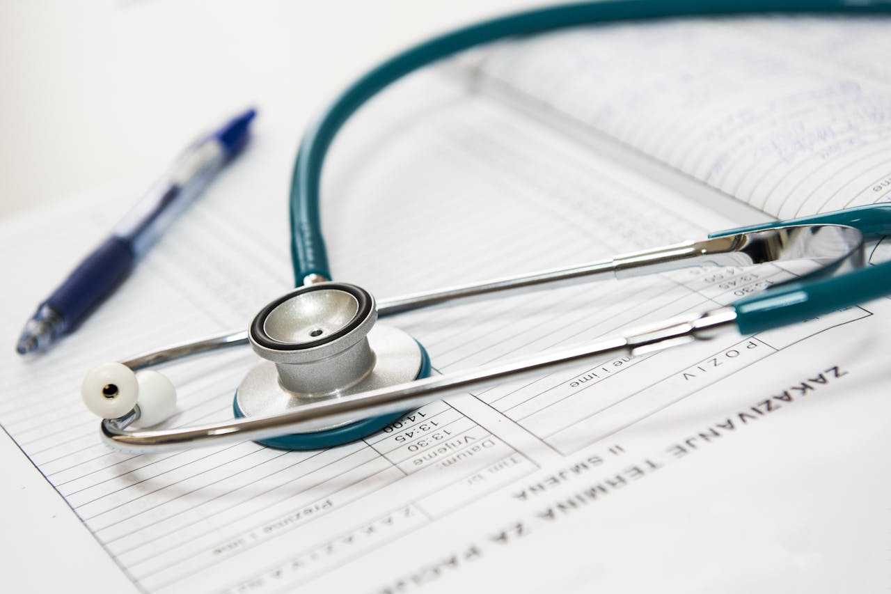 close-up photo of a stethoscope. Image by Pexels