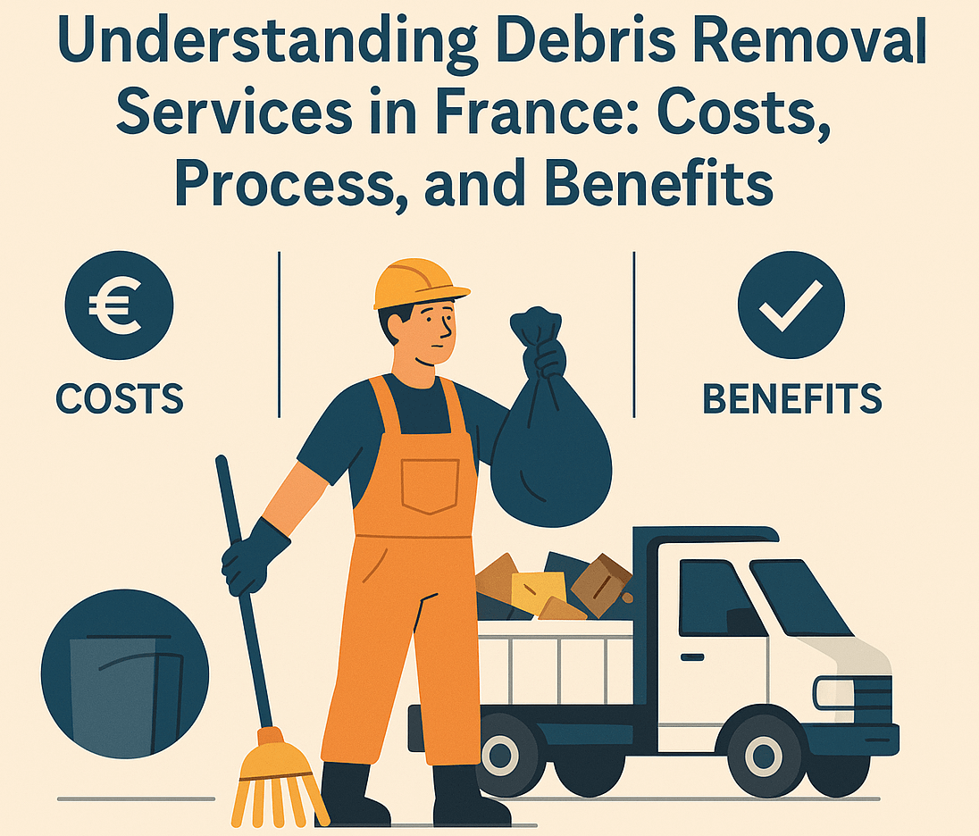 Drawing of a person holdiing a trashbag, garbage truck, cost and benefits